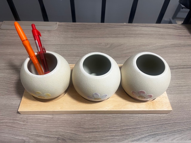 Ceramic Flower Tealight Holder Set - photo 3