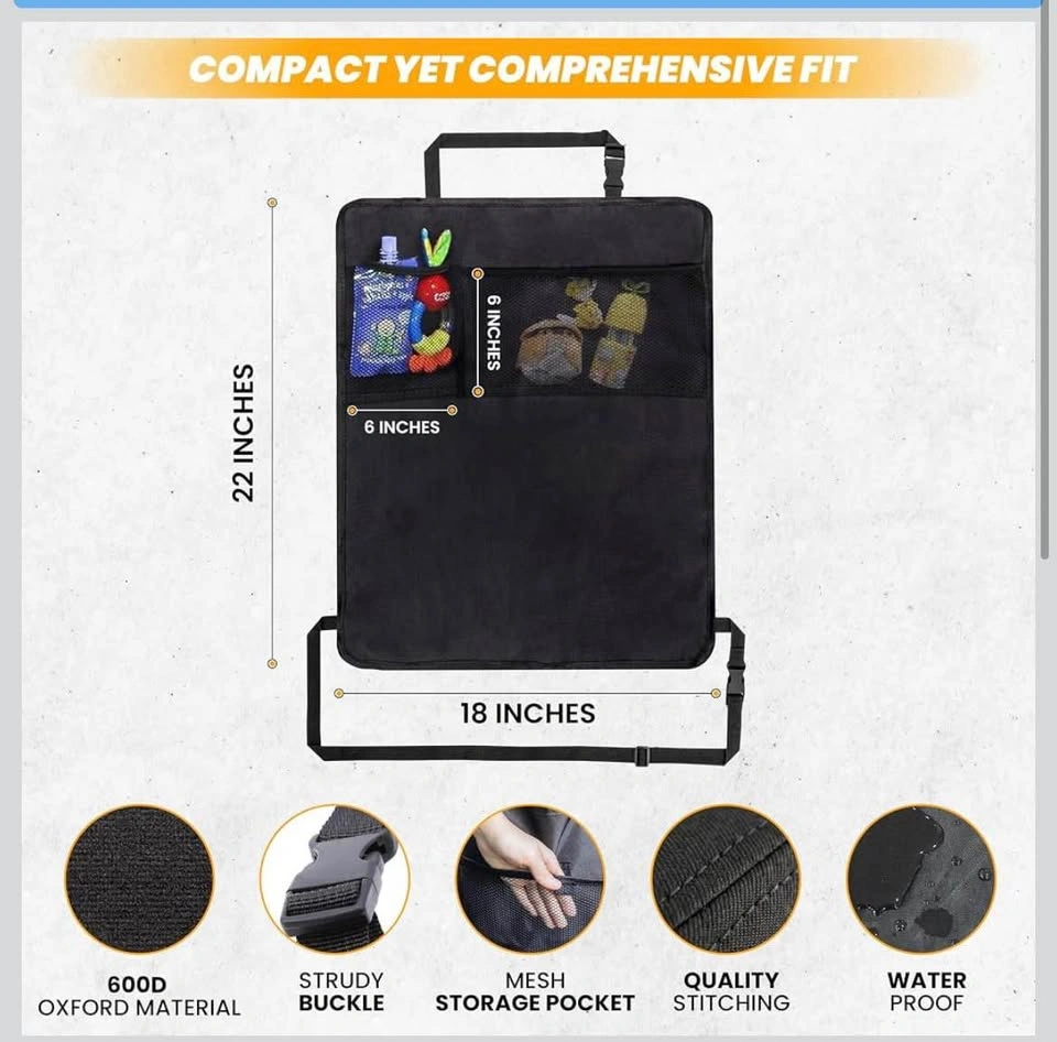 2pcs car kick mat back seat protector - photo 2