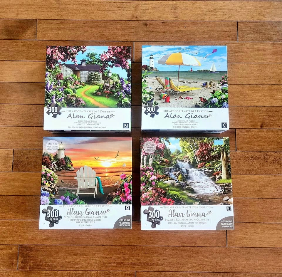 Set of 4 300-piece Puzzle Lot