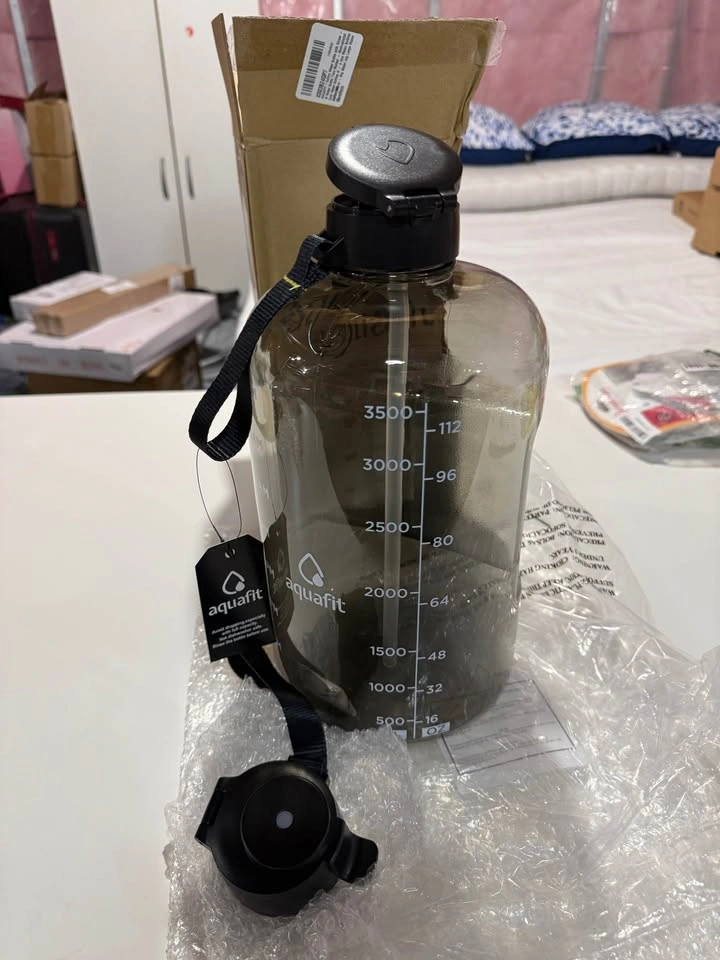 1 Gallon Water Bottle with Straw - 128 oz Time Marker Grey - photo 4
