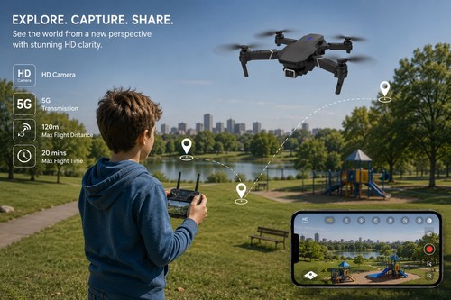 E88 Drone With HD Camera for Adults Beginners Kids, Foldable - photo 2
