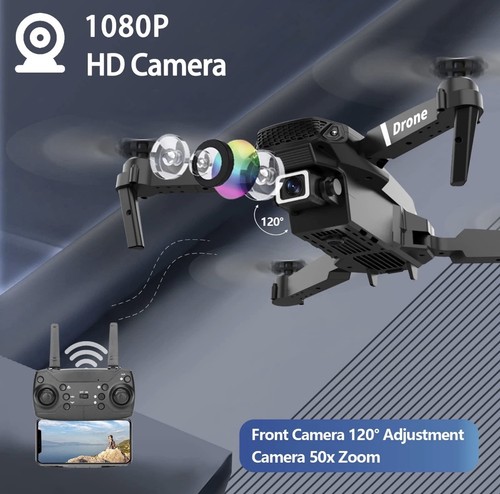 E88 Drone With HD Camera for Adults Beginners Kids, Foldable - photo 3