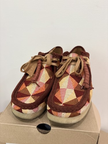 NEW Men Clarks Originals Wallabee Textile Yellow multi LIMITED E