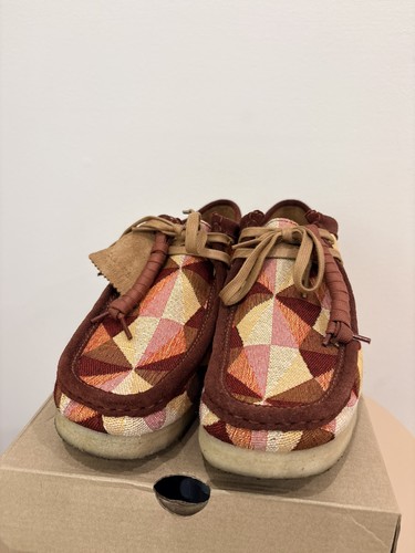 NEW Men Clarks Originals Wallabee Textile Yellow multi LIMITED E - photo 4