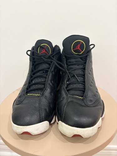 Retro Air Jordan Playoff 13 Black Men's Mid Top Sneakers Size 10