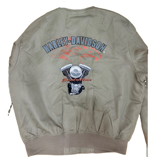 Harley Davidson Motorcycles Engine Bomber Jacket Embroidered