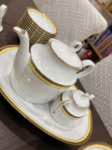 Vintage Richard Ginori Yellow & Gold Tea Set 41 Pieces - photo 5