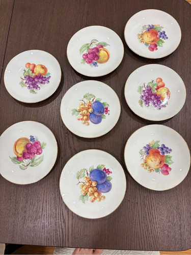 Shonwald German Classic Fruit Motif Dessert Plates