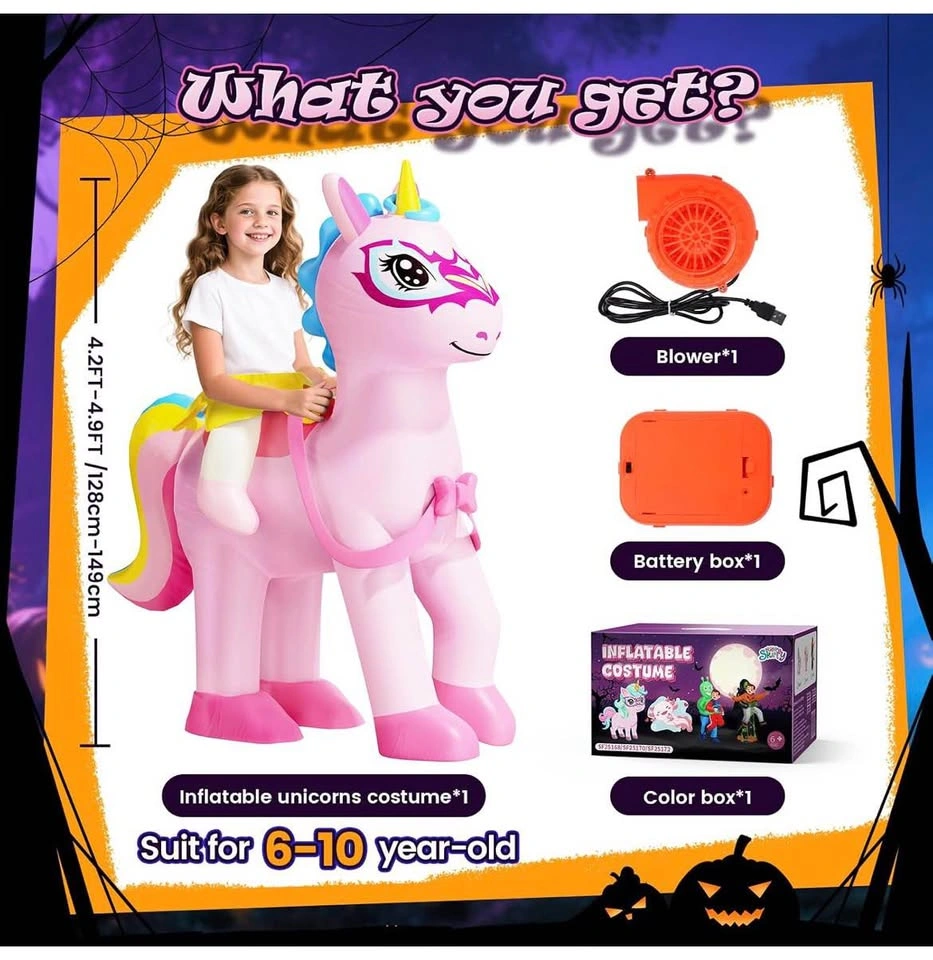 Unicorn inflatable costume for 6 to 10 years - photo 5