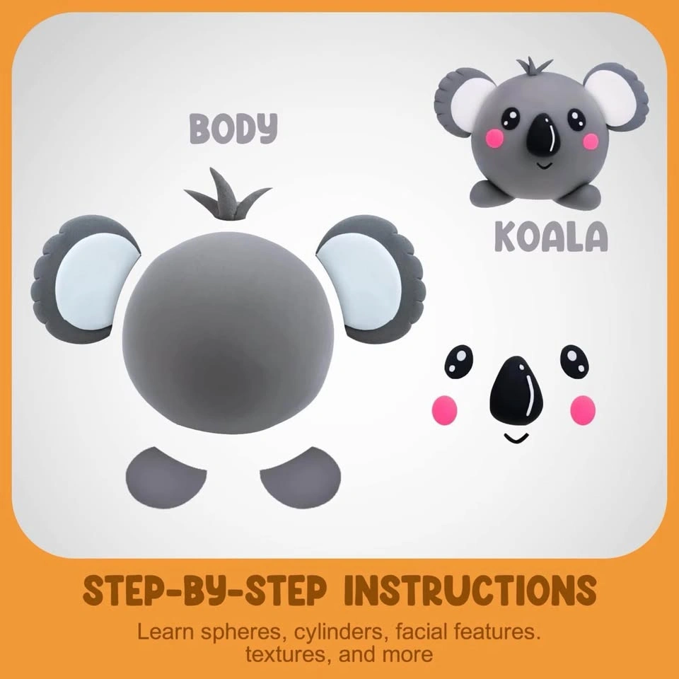 Air Dry Clay Animal Craft Kit – 12 Cute Animal Designs - photo 3