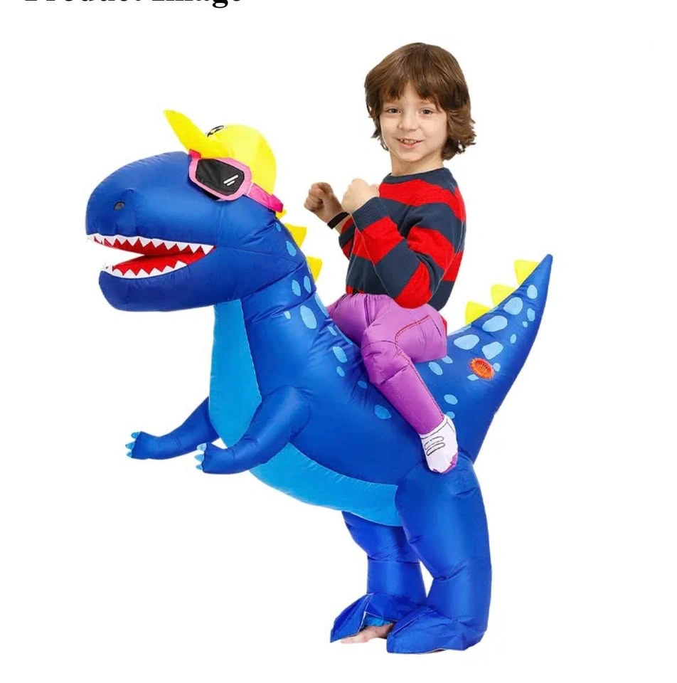 Inflatable dinosaur costume for kids age 6 to 10 - photo 2