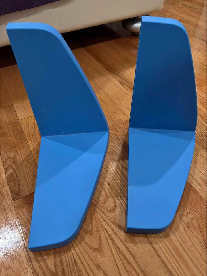 2 Blue Wall Shelves