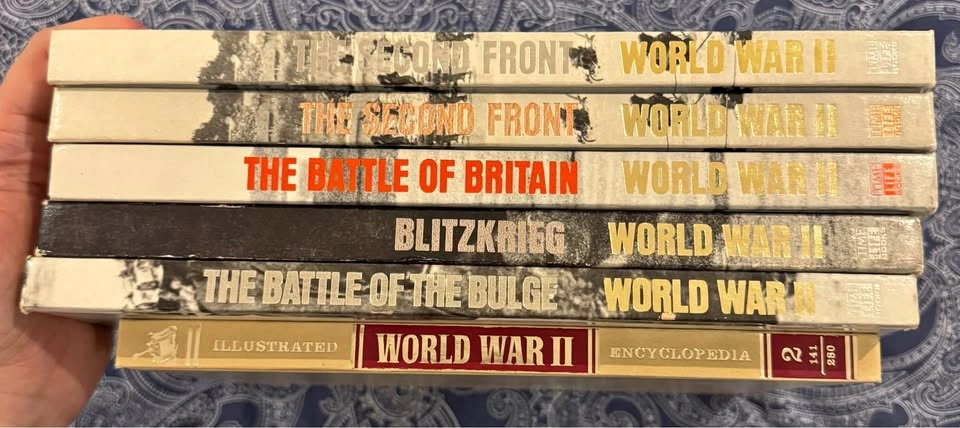 Vintage WWII History Books – Time-Life & Encyclopedia – 6 Books