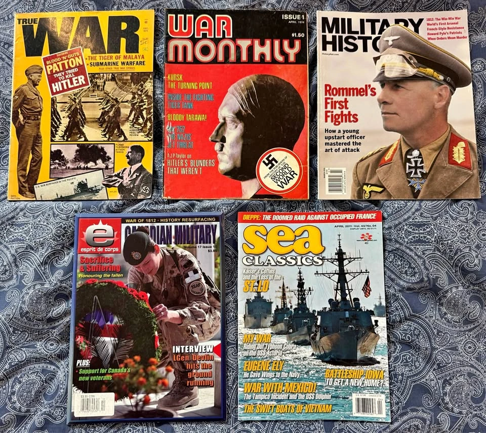 5 Military History Magazines – WWII, Hitler, Rommel & Vietnam