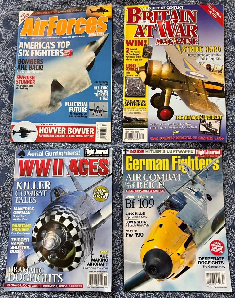 4 Military Aviation Magazines – WWII & Modern Aircraft