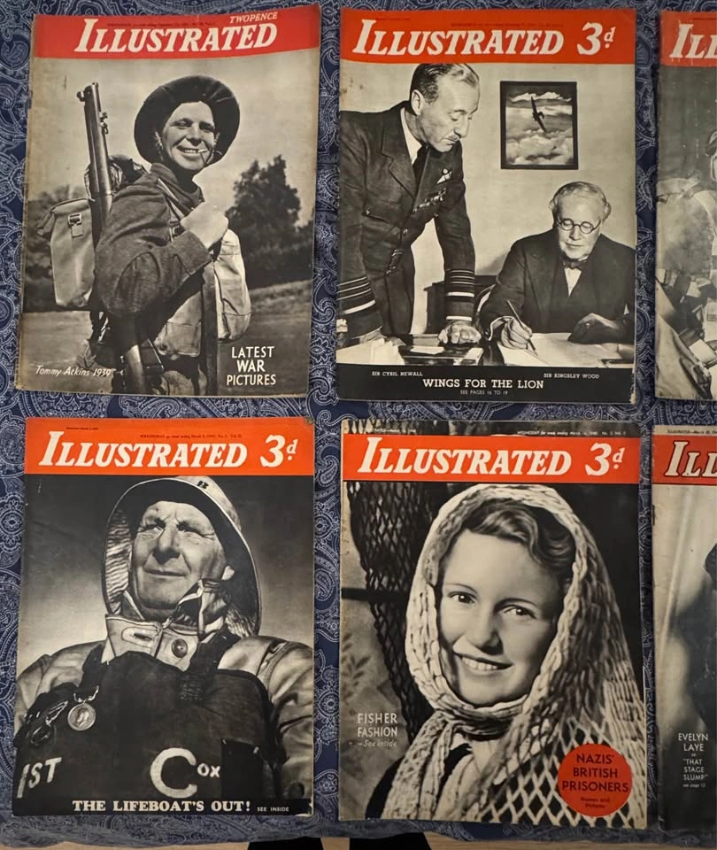 10 Original WWII-Era Illustrated Magazines 1939–1940 - photo 2