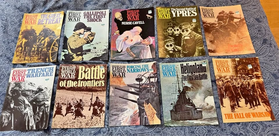 36 Vintage WWI Military History Magazines Collection