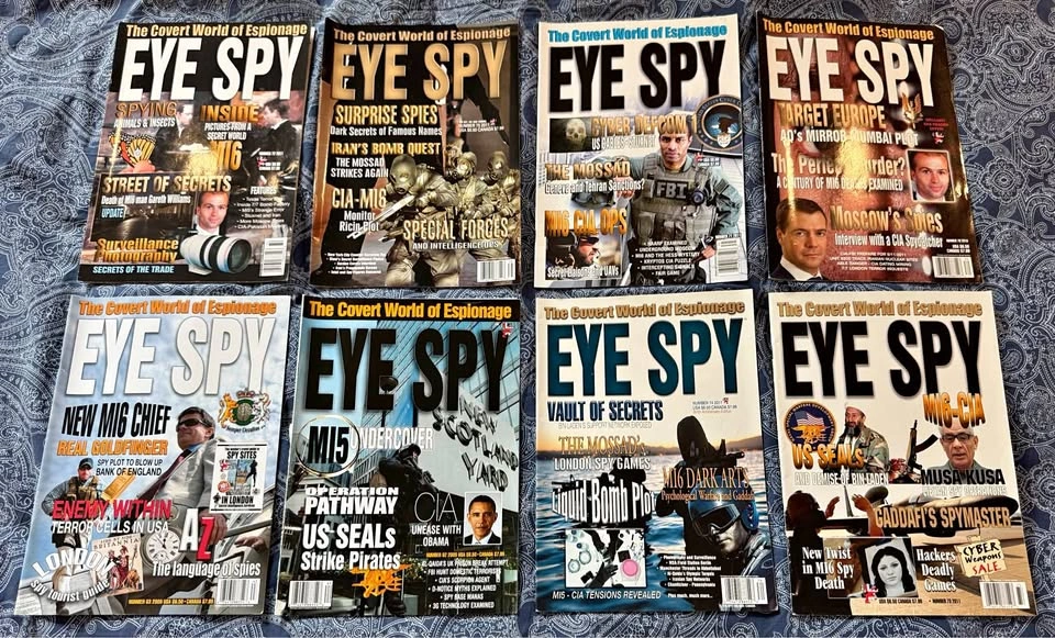 Eye Spy Intelligence Magazine Collection – 8 Vintage Issues