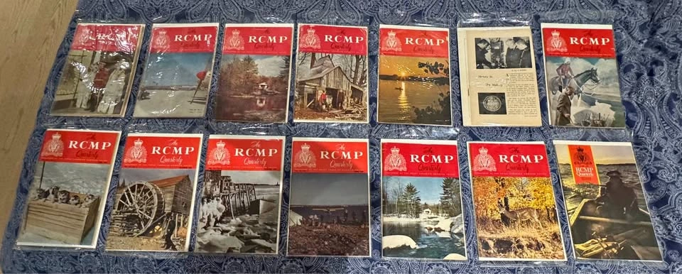 Vintage RCMP Quarterly Magazine Collection 1960s-1970s