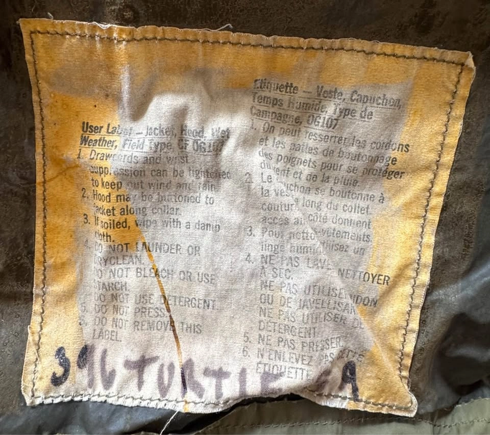 Vintage 1981 Canadian Forces OG107 Wet Weather Field Jacket - photo 3