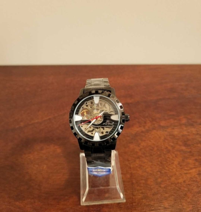 Brand New Black Skeleton Dial Automatic Men's Watch