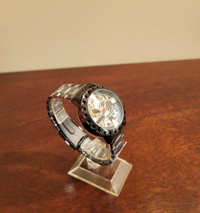 Brand New Black Skeleton Dial Automatic Men's Watch - photo 3