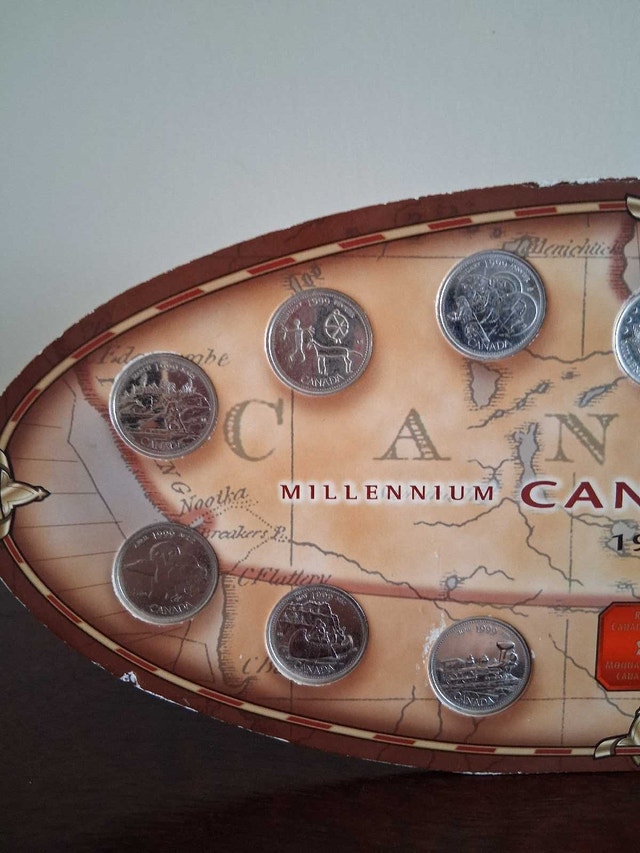 1999 Millennium Canada 13-Piece 25-Cent Coins and Medallion Set - photo 2