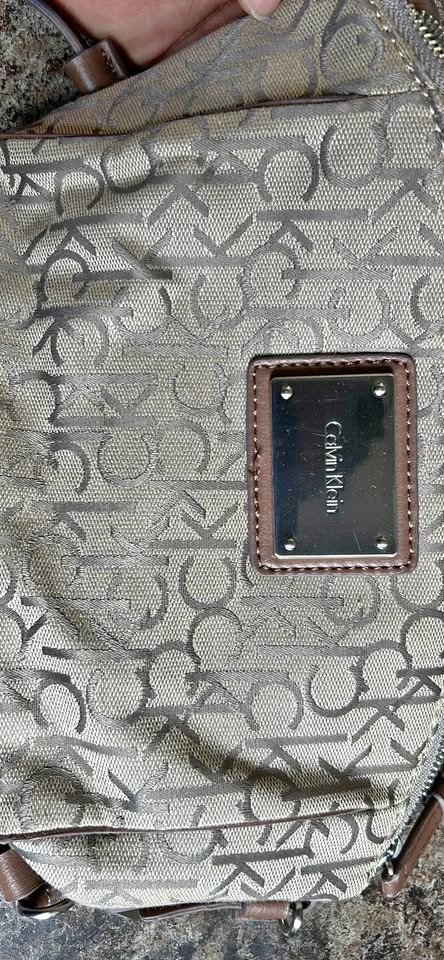 Calvin Klein Monogram cosmetic bag