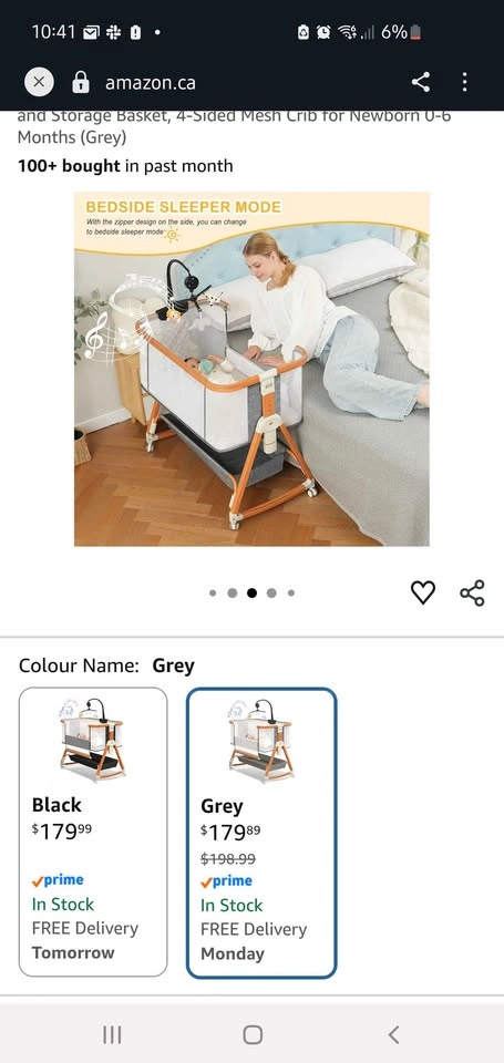 Bedside Bassinet, baby crib, bedside sleeper - photo 4