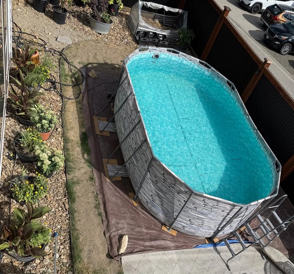 Oval Above Ground Swimming Pool 10x13 Stone Print - photo 2