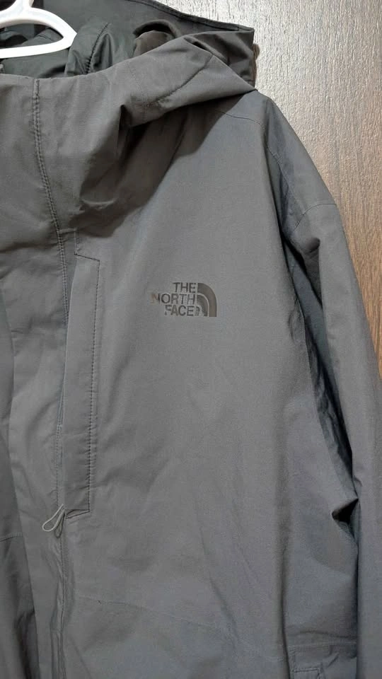 North Face grey winter coat + rain coat - photo 2