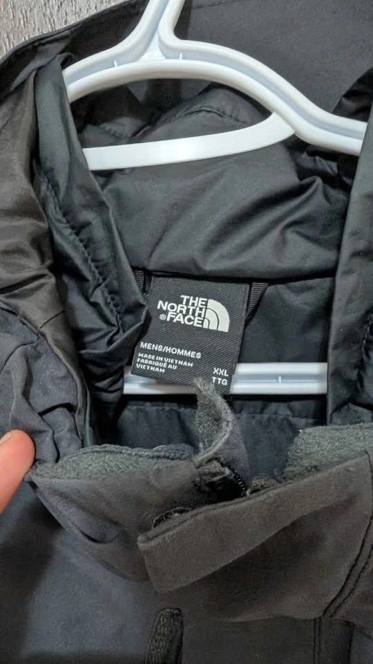 North Face grey winter coat + rain coat - photo 3