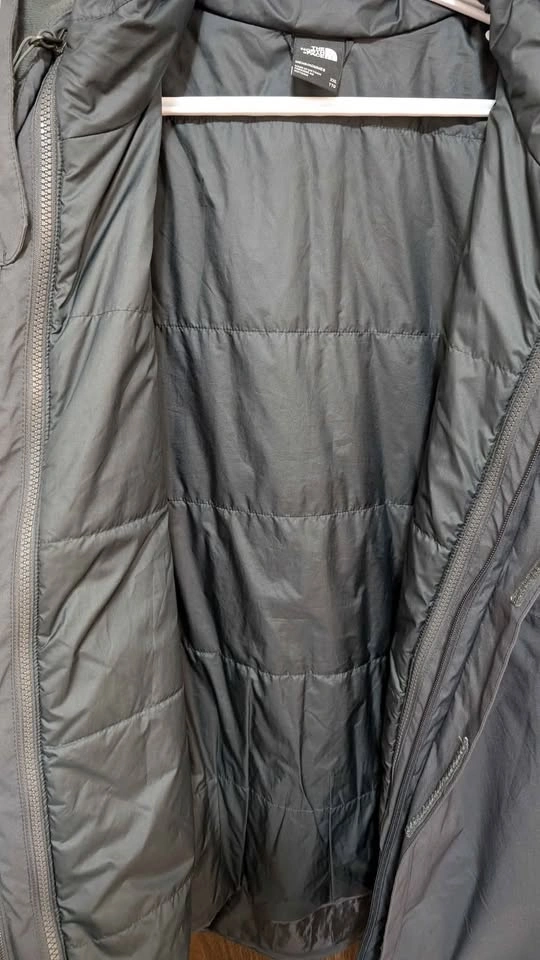 North Face grey winter coat + rain coat - photo 4