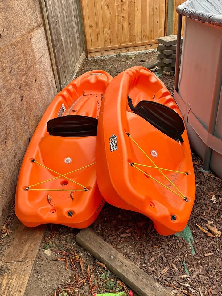 Two 8’ Pelican kayaks