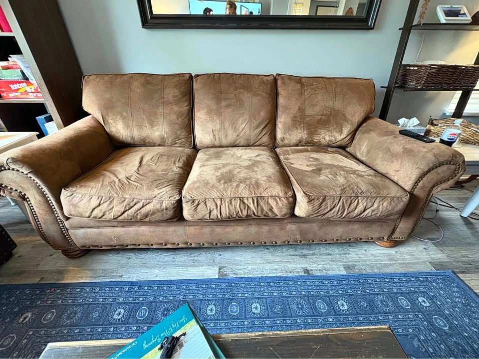 Comfy microfiber couch