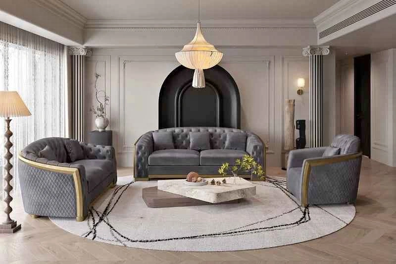 Brand New 3-Piece Luxury Velvet Living Room Set