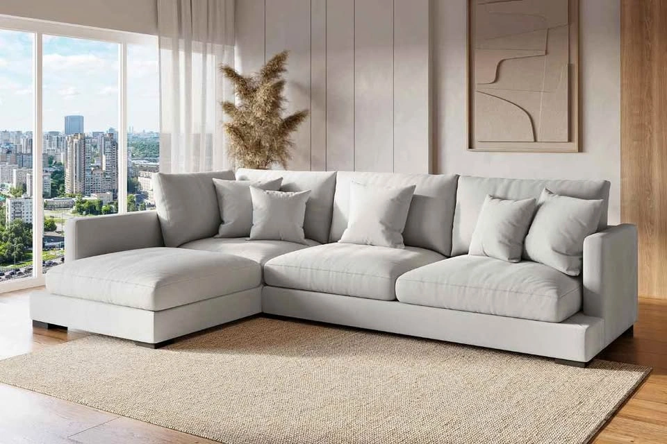 Light Gray Cloud L-Shaped Sectional – $1,399