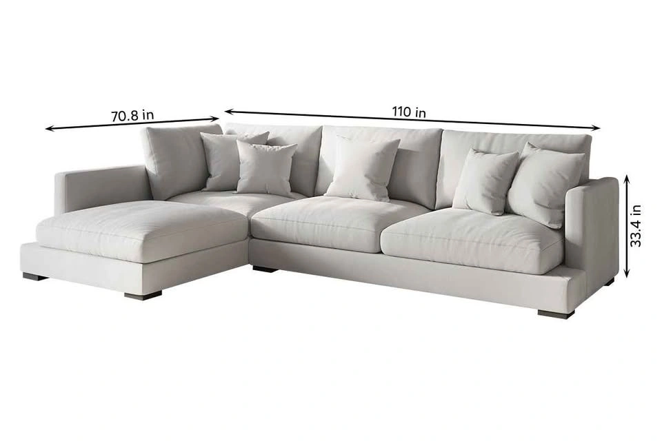 Light Gray Cloud L-Shaped Sectional – $1,399 - photo 5