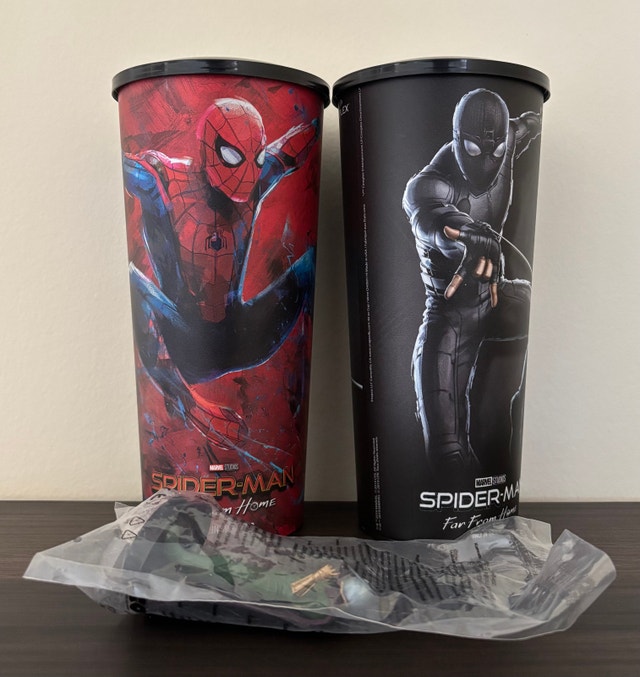 Cineplex Spider-Man Far From Home Cups and Topper