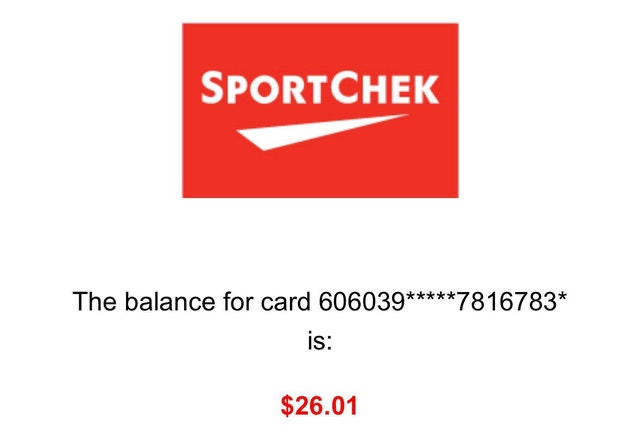 SportChek Gift Card - photo 2