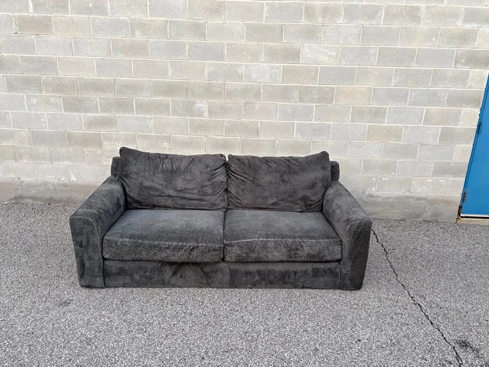 Black Cozy Love Seat Sofa - Free Delivery