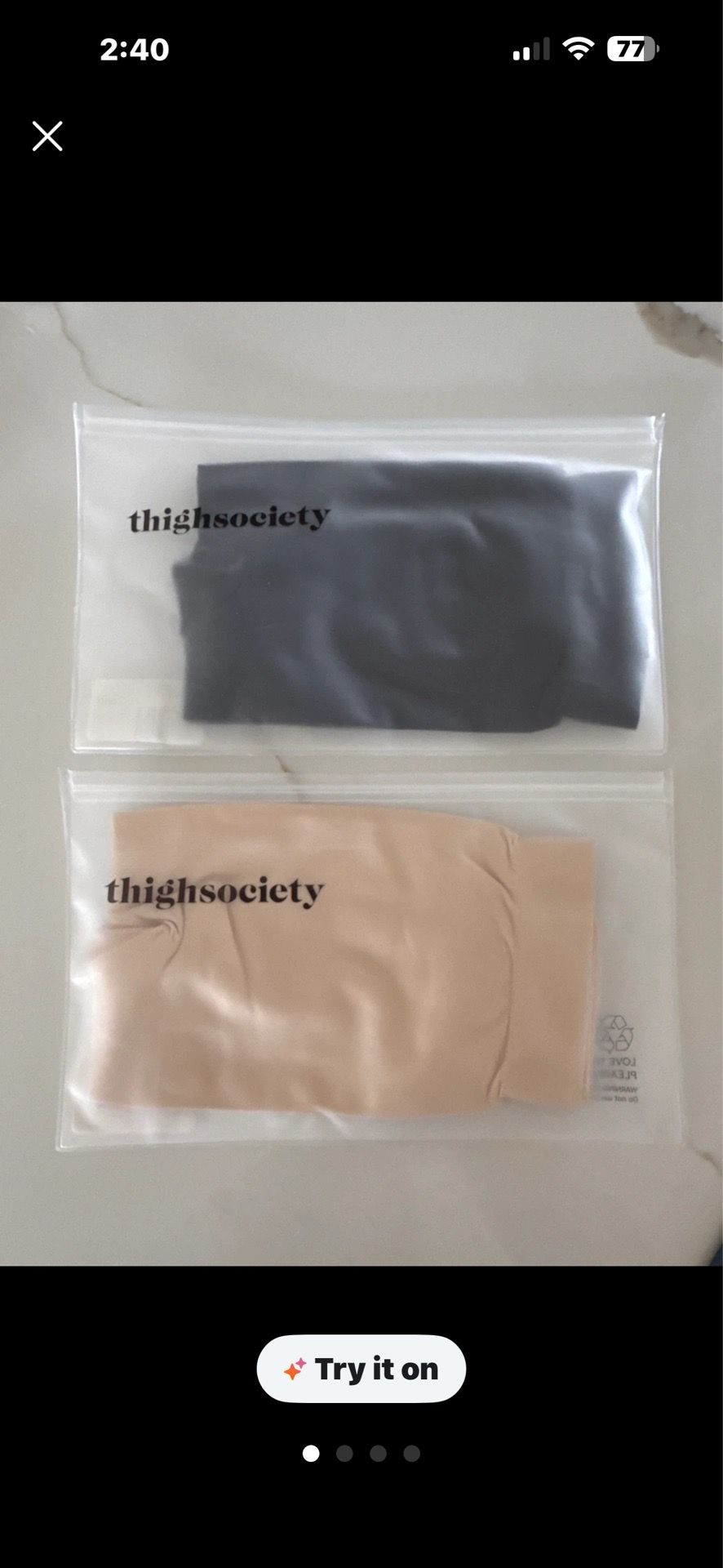 Thigh Society Cooling Thigh Savers M/L - Beige & Black - photo 5