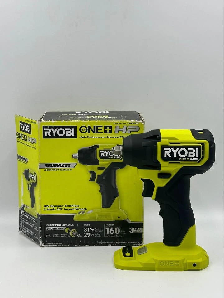 Ryobi ONE+ HP 18V Compact Brushless 3/8" Impact Wrench PSBIW01B - photo 2