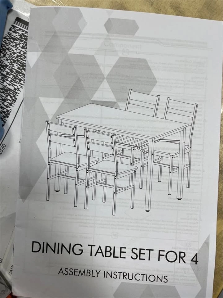 New 5 Piece Farmhouse Dining Table Set - photo 2