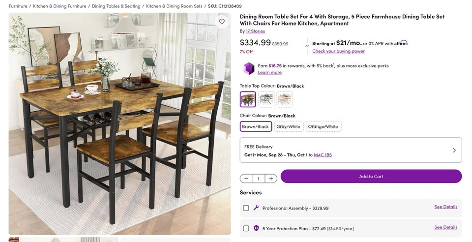 New 5 Piece Farmhouse Dining Table Set - photo 4
