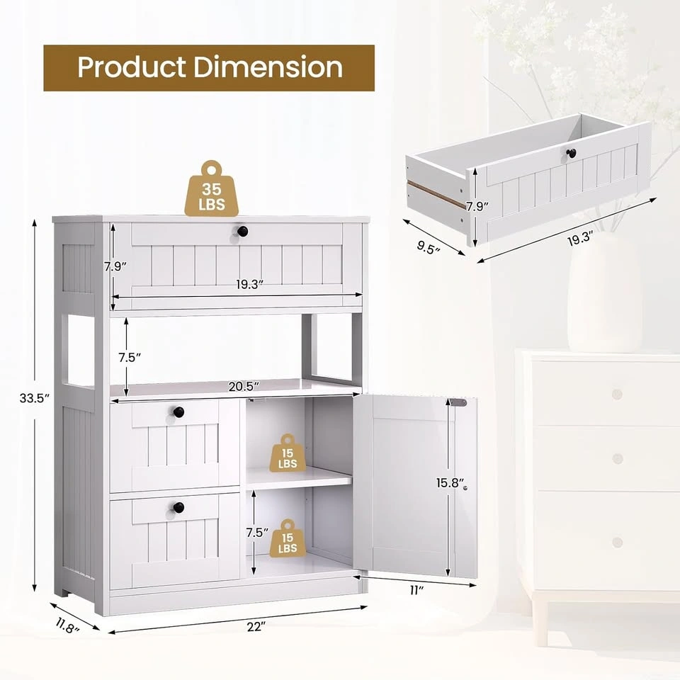 BN-Modern Bathroom Storage Cabinet (original price: $270) - photo 5