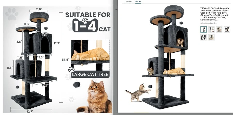 New 58.5" Large Cat Tree (original price: $235) - photo 2