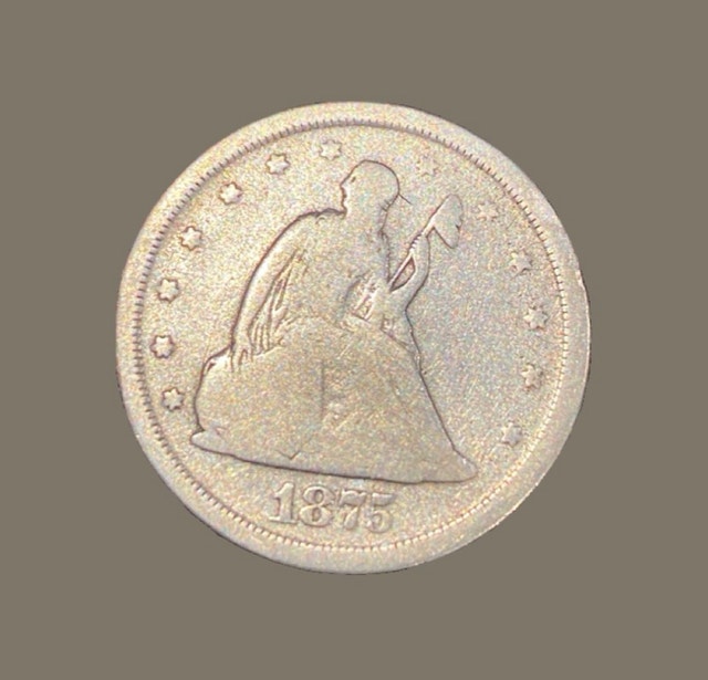 1875 Seated Liberty Quarter - photo 2