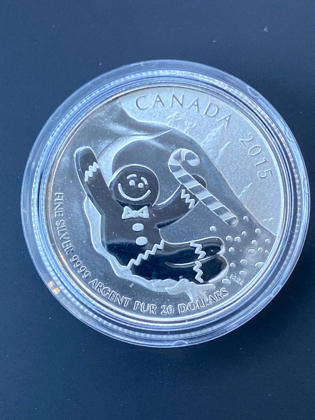 Royal Canadian Mint 2015 Gingerbread Man Fine Silver Coin
