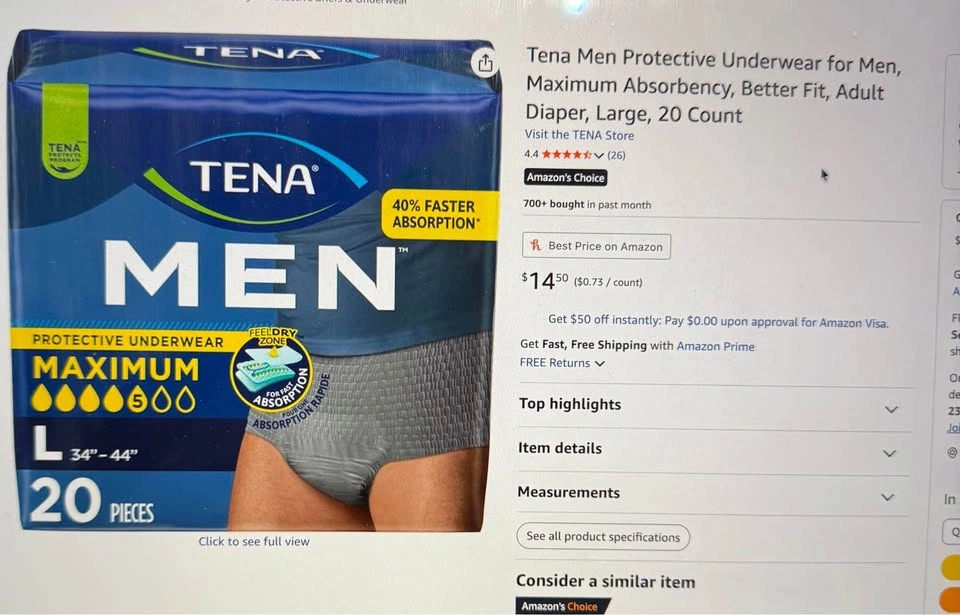 TENA Men Maximum Guards, Incontinence Pads for Men 20count - photo 2